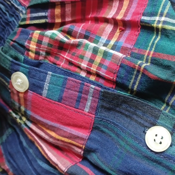 Vintage Claus Sport Red Plaid Colorful Skirt Women's Size medium, button down - Picture 6 of 6